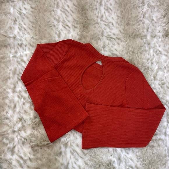 Band Of The Free Alize Rust Long Sleeve Crop Top - Picture 9 of 9